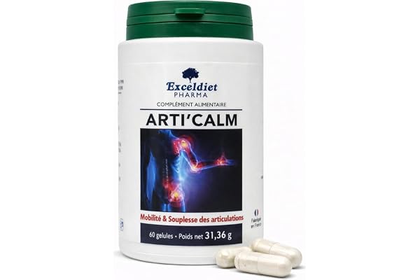 Arthrose et Fonctionnement Articulaire | ARTICALM - Glucosamine Chondroïtine avec MSM et Vitamine C - 60 Gélules Made in France