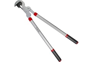 Darlac Heavy Duty Geared Anvil Garden Loppers – Ideal for Pruning Hard or Dead Wood – Lightweight Aluminium Handles with Oval Ribbed Grips - SK5 High Carbon Steel Blade