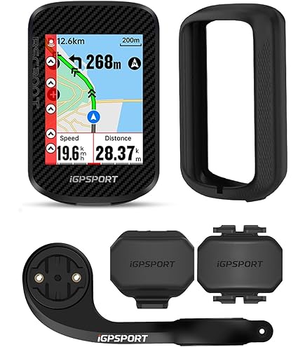 iGPSPORT BSC200S Bike Computer GPS Bundle, Route Navigation