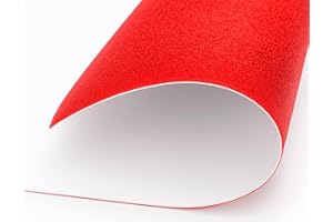 INNSPIRO Goma EVA rojo film purpurina láminas 20x30cm.x2mm. 5u.