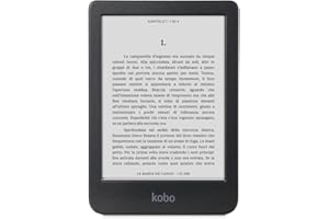 Kobo Clara BW | eReader | Display antiriflesso HD in bianco e nero E Ink Carta 1300 da 6” | Modalità Scura| I Audiolibri | Impermeabile | Nero