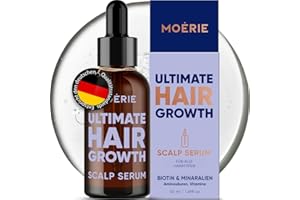 ‎MOERIE MOERIE Hair Growth Serum 50ml - zum Haarwachstum beschleunigen & gegen Haarausfall bei Frau - Haarwuchsmittel Kopfhaut Serum - Haar Wachstum Haarserum Öl - Anti Haarausfall Haaröl - Scalp Oil