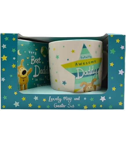 Boofle Coolest Dad Mug & Socks Gift Set Cute Socks Mug in Gift Box BOOFMSDAD