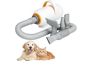 Memows Dog Hair Dryer 2800W Dog Grooming Dryer Dog Blaster Dryer Pet Dryer Blower, Speed Temperature Adjustable Pet Grooming Hair Dryer for Dogs, Dog Blower Dryer Blaster Dog Hairdryer with 4 Nozzles
