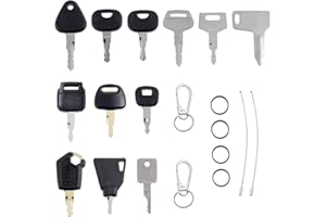 boeyeleny 21 Stück Ersatz Zündschlüssel,Baumaschinen Schlüssel Set,Zündschlüssel Set,Bagger Schlüssel Baumaschinen Schlüssel Set für Maschinen,Universal Motor Startschalter