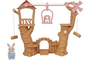 Sylvanian Families - La tyrolienne des bébés - 1 figurine Lapin incluse - Plongez dans l'univers de la famille Sylvanian - Figurines animaux miniatures - Jouet enfant 3 ans et + - 5452