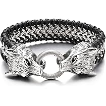 Collar Dije Cabeza Lobo Cadena Vikingo Color Hierro Hombre | Cuotas Sin Interés