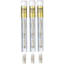 Pentel Gommes de Rechange pour la plupart des crayons comme automatique Graphgear, Sharplet pg500 pg300 P200 Kerry Energize – Executive Z2–1 N (Lot de 6 tubes – 24 recharges pour Effaceur