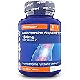 Zipvit Glucosamine Sulphate 2KCl 1500mg with Vitamin C, High Strength Joint Supplement, Supports Cartilage, Joints and Bones, Shellfish Free, 120 Vegan Tablets, 4 Month Supply