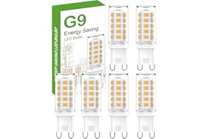 TUARE G9 LED Bulb, Warm White 3000K G9 LED Bulbs, 5W 560LM G 9 Capsule Bulb, Non Dimmable Energy Saving Light Bulb for Chandelier, Ceiling Lights, Wall Light, Crystal Lamp, Ceiling Fan Light - 6 Packs