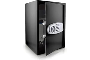 MS-POINT BITUXX® Elektronischer Safe Tresor Wandtresor Wandsafe Geldschrank Möbeltresor Stahlschrank Geldsafe Geldtresor Panzerschrank Dokumententresor Schwarz