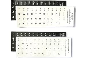 XBFOCNH 4 pièces autocollants clavier,Autocollants clavier allemands,Autocollants pour clavier anglais