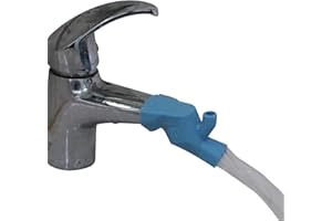 HALJIA Estensione in silicone per rubinetto, per lavabo, per bambini, per lavare le mani, per bagno e cucina, 2 pezzi, colore blu