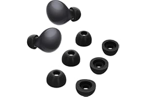 kwmobile Zamienne końcówki do uszu kompatybilne z Samsung Galaxy Buds 2 – zestaw 6 szt. – końcówki douszne z pianki memory – czarne