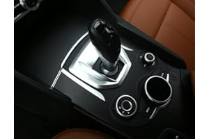 METYOUCAR ABS Chrome Interior Center Console Gear Shift Panel Cover Trim For Giulia Stelvio 2017-2019