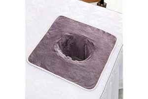 TEFEXER 35 * 35cm Massage Bed Cover with Face HoleMassage Table Cover,Reusable Spa Beauty Bed Cover Towel with Face Hole Massage Bed Sheet for Skin Care