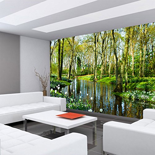 Vlies Fototapete 350×245 cm – Top ! PREMIUM PLUS Foto Tapete ! Wandbilder XXL Wandbild Bild Fototapeten Tapeten Wandtapete Wanddeko Wand Wald Bäume Natur – no. 256 - 6