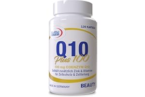 ‎EURHOVITAL Q10 Plus 100 | Mit 100 mg Coenzym Q10 plus Vitamin C, E, Folsäure und Zink | EuRho® Vital | 120 Kapseln für 3 Monate