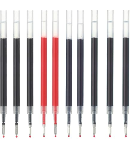 Lot De 3 Recharges Stylo à Bille Gel MUJI 0.5mm - Encre Fluide, Fabriqué Au Japon (Couleur : Rouge) - 2