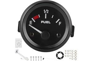 SHIPENOPHY 2 Zoll Tankanzeige , Automobilanzeige mit Schwimmer Sensor Universal Kraftstoffstand Anzeige 2 Zoll Anzeige für 12 V Benzinfahrzeuge