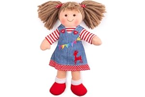 Bigjigs Toys Hattie Doll - SMALL Ragdoll Cuddly Toy