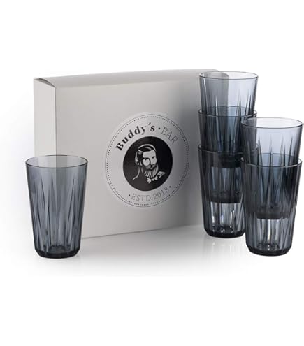 Buddy's Bar Drinkglazen, 6-delige set, hoogwaardige 0,5 liter Tritan