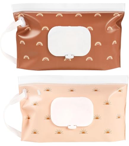 4 Sacs De Lingettes Humides Réutilisables - Distributeur étanche, Cordon De Suspension