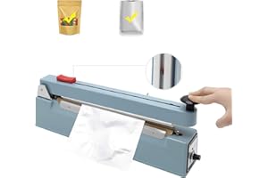 Hanchen Selladora Térmica con Cortador 200mm Sellador de Bolsas de Plástico Profesional 310W para Bolsas de Papel de Aluminio Textil no Tejido