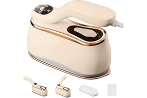 Mitdir Ferro da stiro portatile 175x80mm Ceramic Glass Panel Iron LCD 220ml Water Tank 1200W & 15s Fast Heat Up 4-speed Steamer for Clothes of all Fabrics Dry & Wet Iron for Home Travel Business Trip