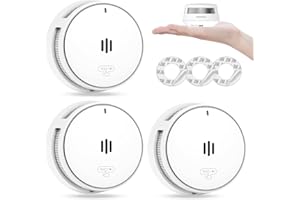 WISUALARM Rauchmelder, Rauchmelder 10 Jahre Batterie, Feuermelder mit Stummschaltfunktion aus der Ferne, Feuermelder 10 Jahre Batterie Testsieger, Große Test/Stummschalttaste, TUV-Zertifiziert EN14604