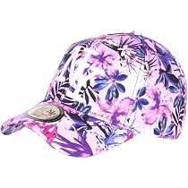 Hip Hop Honour Casquette Enfant Violette Fleurs Roses Tropicales NY Phuket - 7 à 12 Ans - Garçon Fille - Réglable
