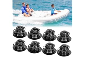 DECARETA 8 Pezzi Valvola Boston Valvola dell'Aria per Gonfiabile Valvole Pneumatiche Kayak Valvola Gonfiabile della Barca Valvola A Spirale Gonfiabile Tappo Gonfiabile per Gommone Kayak