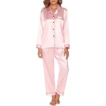 Pyjama Femme Élégant En Satin De Soie - Manches Longues - Confort Et Style