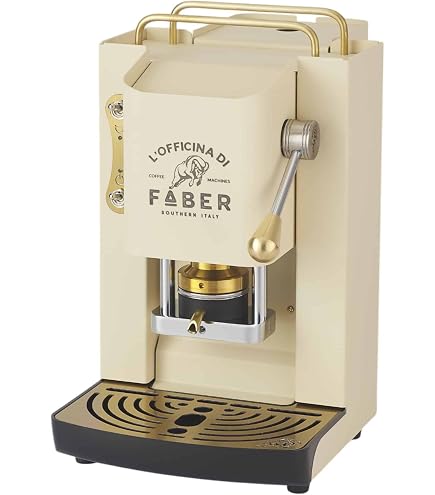 Machine à Café Faber Pro Deluxe Mini British Green + 50 Dosettes - 15 Bars, Acier Peint