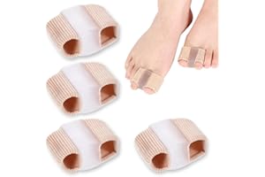 BECHS 4 Piezas Separador Dedos Pie, Separadores de Dedos de Los Pies Suave, Corrector de Juanetes para Hombre y Mujer, Separador de Dedos del Pie para Dedos Superpuestos