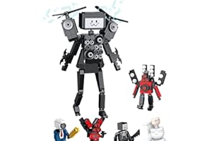 Kouipoie 336PCS Skibidi Building Blocks Toilet Toys, Regalo Camera Man Titan Speaker Man TV Man, Kids and Adults Suitable for Christmas Gifts, Birthday Cake Decorations. (3313-336pcs)