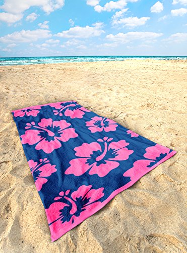 Strandtuch „Pink Hibiscus“ 90x180cm - 2