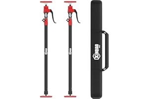 XINQIAO Third Hand Tool Support System, Premium Steel Support Rod with 154 LB Capacity for Cabinet Jack, Drywall Jack& Cargo Bars, 49.2 IN-114.2 IN Long, 2 PC