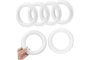 Veemoon 12 anelli fai da te in polistirolo per ghirlande di Natale, accessori per il fai da te, decorazione natalizia per ragazzi e ragazze, adulti, colore e design personalizzabili