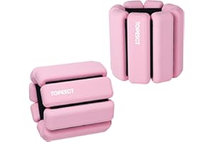 ‎TOPESCT TopEsct Verstellbare Handgelenkgewichte – Set mit 2 Stück (je 0,9 kg) | Langlebiges tragbares Handgelenk- und Knöchelgewichte für Yoga, Tanz, Barre, Pilates, Cardio, Aerobic, Walking