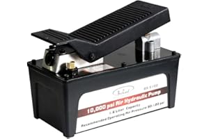BESTOOL PROFESSIONAL GARAGE TOOLS & EQUIPMENT BESTOOL Air Hydraulic Pump - 10,000 PSI Hydraulic Foot Pump Pressure 1/2 Gal Air Actuated Treadle Hydraulic Pump (Single Acting) Black-Without Hose