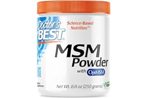 Doctor's Best, MSM Powder (MSM en Polvo) con OptiMSM, 250g de Polvo vegano, Probado en Laboratorio, Sin Gluten, Sin Soja, Vegetariano