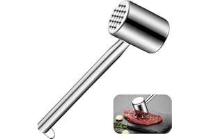 MPXEAVG Attendrisseur de Viande en 304 Acier Inoxydable, Marteau à Viande, Attendrisseur de Viande en Inox, Marteau à Viande Professionnel Double Face, Marteau à Steak, Poulet, passe au Lave-Vaisselle