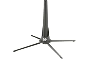 K&M 18020 Pied de hautbois Noir Plastique - extra léger - transport possible dans le pavillon - pieds en zinc moulé sous pression