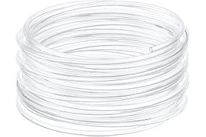 Pawfly Akvarium luftslang 25 m standard 4–6 mm slang för akvariumluftpump – flexibel böjbeständig PVC-slang för akvarier, trä