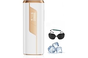 Prettivo Ice-Cooling IPL Hair Removal Device, 3-in-1 Laser Hair Removal Device with 9 Energy Levels, 999900 Flashes, 2 Flash Modes, IPL Laser Hair Remover for Women Men