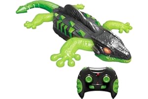 Besreey Gecko Radiocommandé Grimpeur Gecko Télécommandé Qui Grimpe Au Mur Et Plafonds Geckos Radiocommandé Avec Yeux LED Jouet Robot Télécommandé Cadeau D’Anniversaire Et De Noël Pour Garçons Et Fille