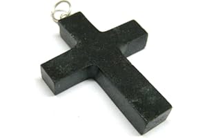 CRYSTALMIRACLE Cruz de turmalina negra colgante cristal curativo regalo de moda energía de bienestar accesorio artesanal