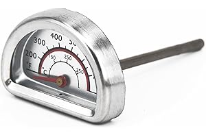 ONIISSY Replacement Stainless Steel Grill Thermometer for Charbroil Grill, BBQ Grill Temperature Gauge, Accurate Heat Indicator for Perfect Grilling, 5Pcs