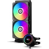 PCCOOLER CPS DA240 ARGB AIO Sıvı Soğutucu, &Ccedil;ift ARGB Fanlı 240mm CPU Soğutucu, Y&uuml;ksek Performanslı 3000 RPM Pompa Hızı, PC Oy